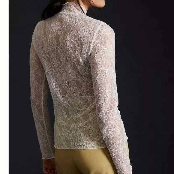 Anthropologie Lace Layering Turtleneck - Picture 3 of 6